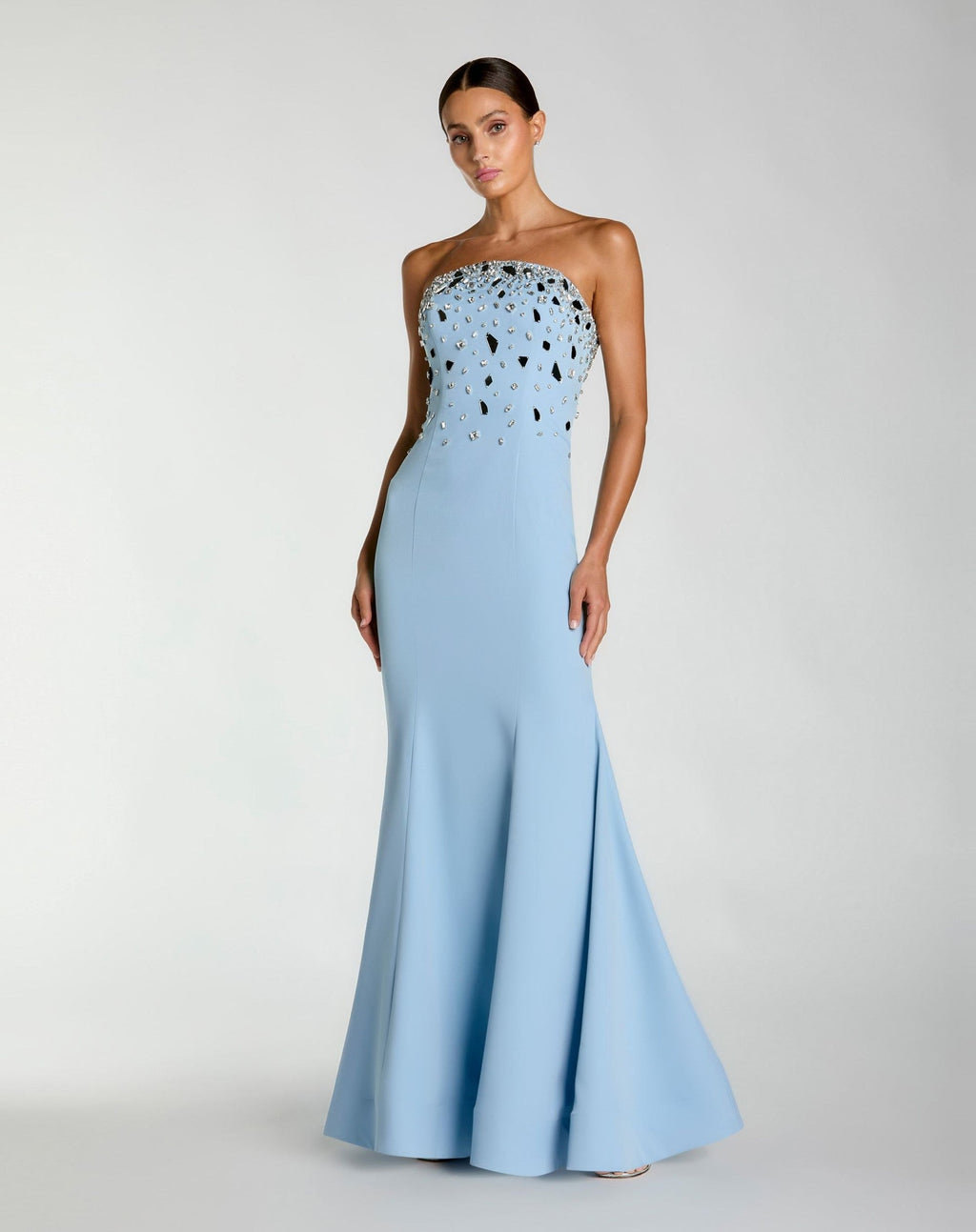 Strapless Embellished Mermaid Gown