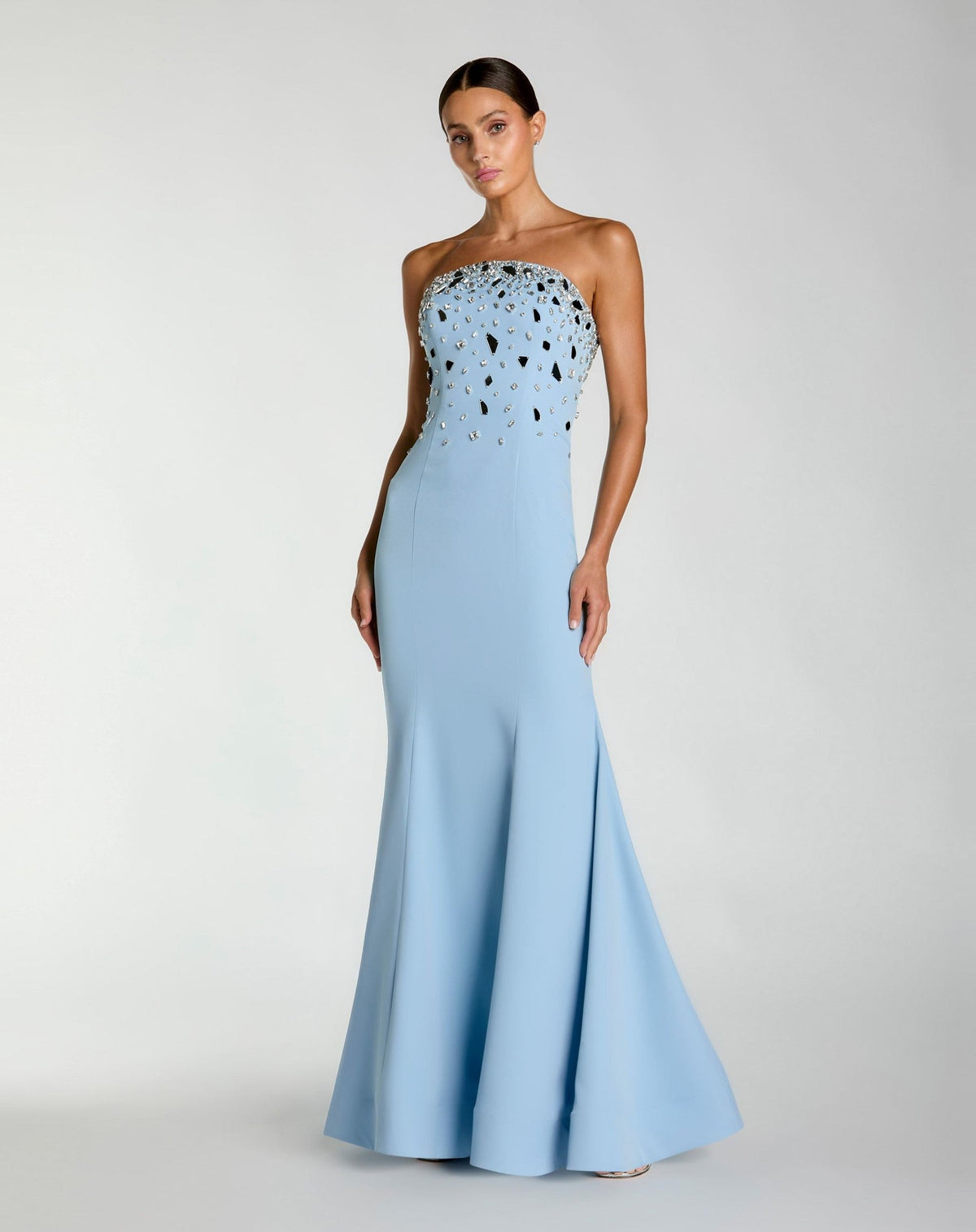 Strapless Embellished Mermaid Gown