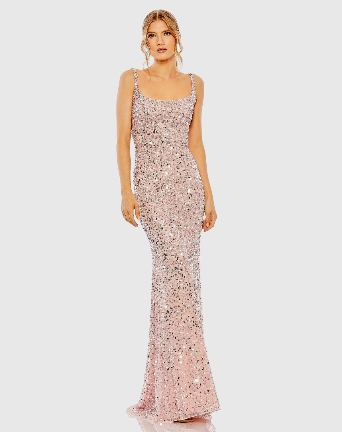 Sequined Low Back Slip Gown
