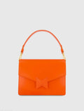 Orange Medium Classic Leather Shoulder Bag