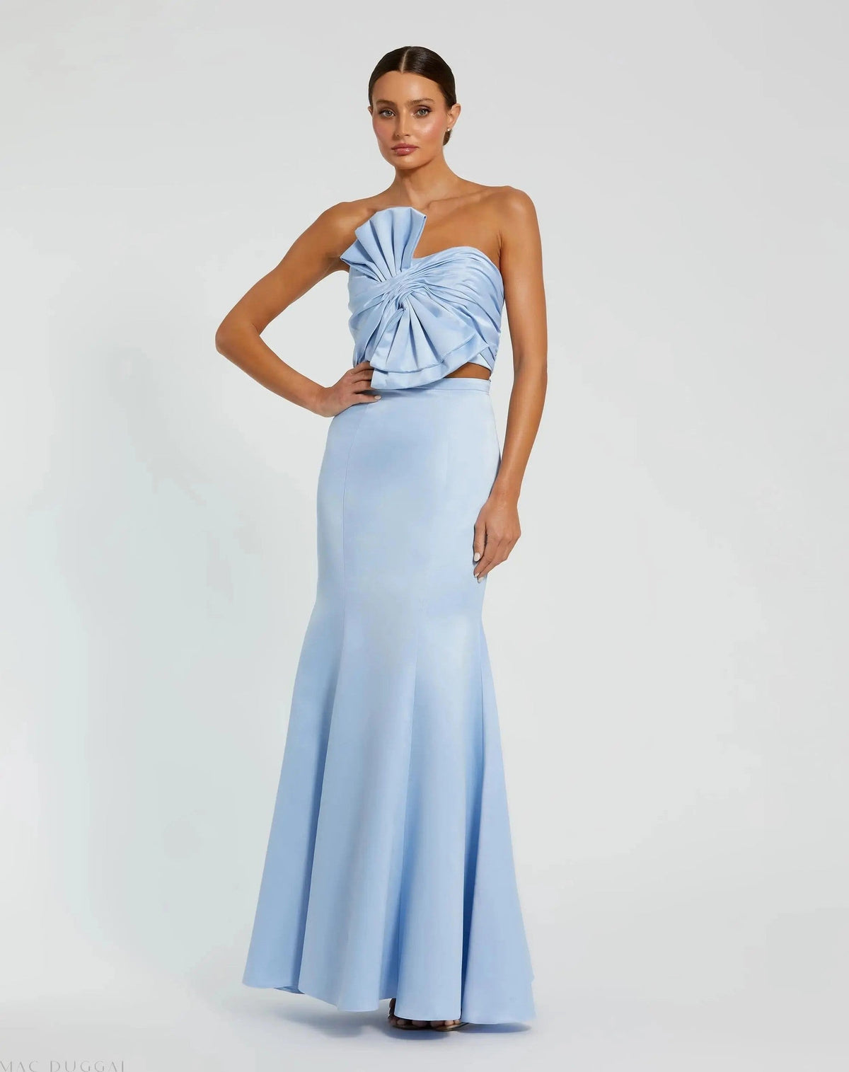 Strapless Bow Top and Mermaid Skirt 2 Piece Set