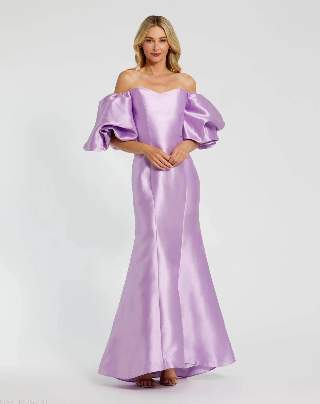 Sweetheart Off The Shoulder Puff Sleeve Gown