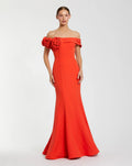 Cayenne Off The Shoulder Crepe Mermaid Gown