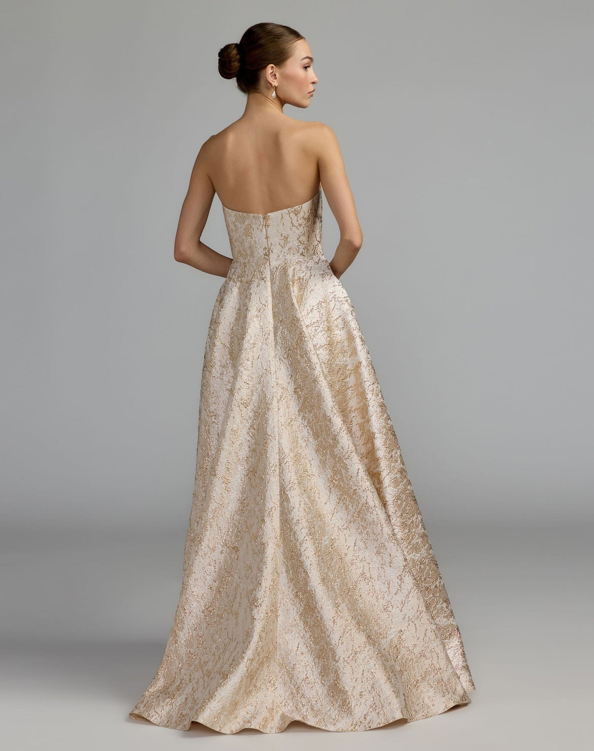 Metallic Brocade Ball Gown