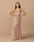Rose Sleeveless Embellished A-line Gown