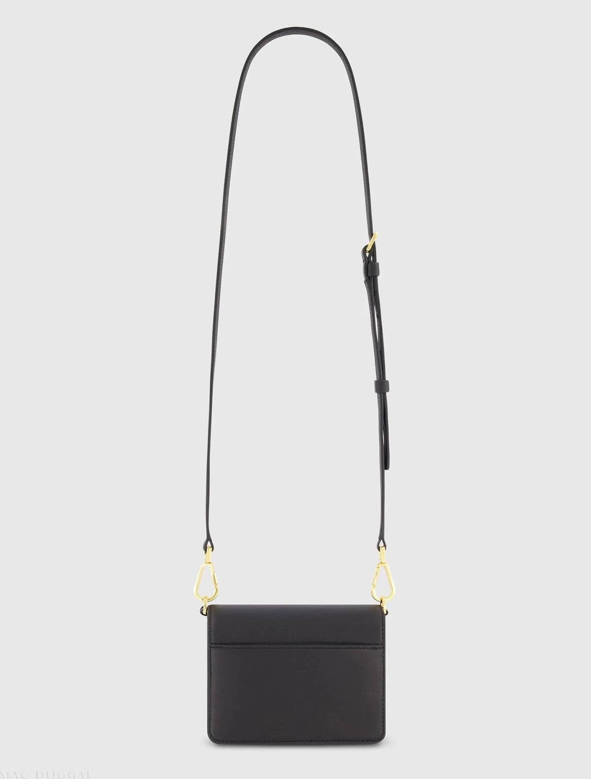 Black Mini Leather Structured Crossbody Bag
