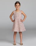 Girls Cherry Beaded Boucle Mini Dress