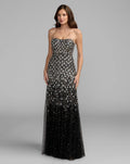 Black Strapless Sweetheart Embellished A-Line Gown