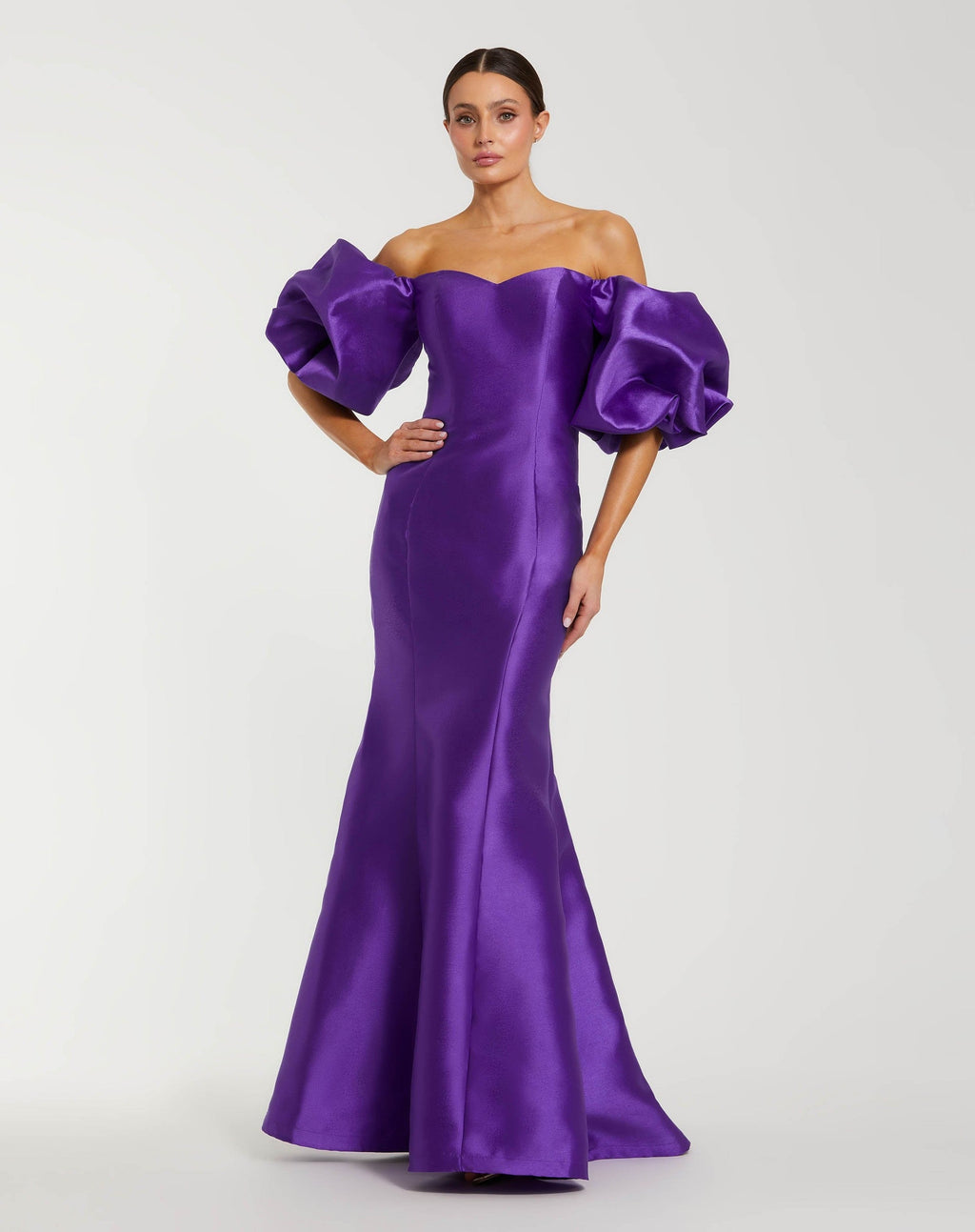 Sweetheart Off The Shoulder Puff Sleeve Gown