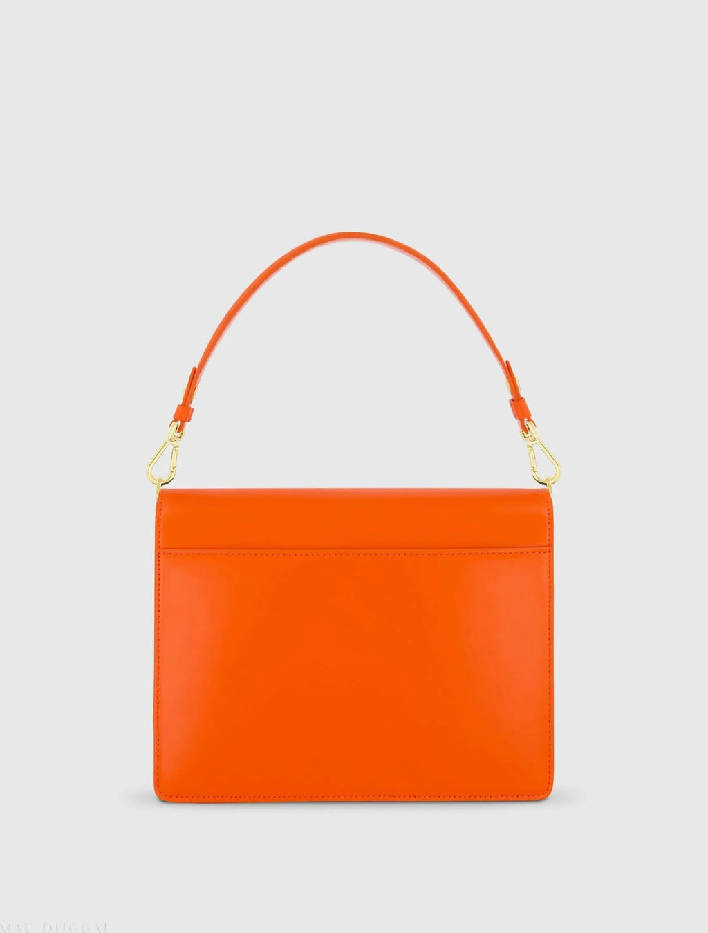 Orange Medium Classic Leather Shoulder Bag