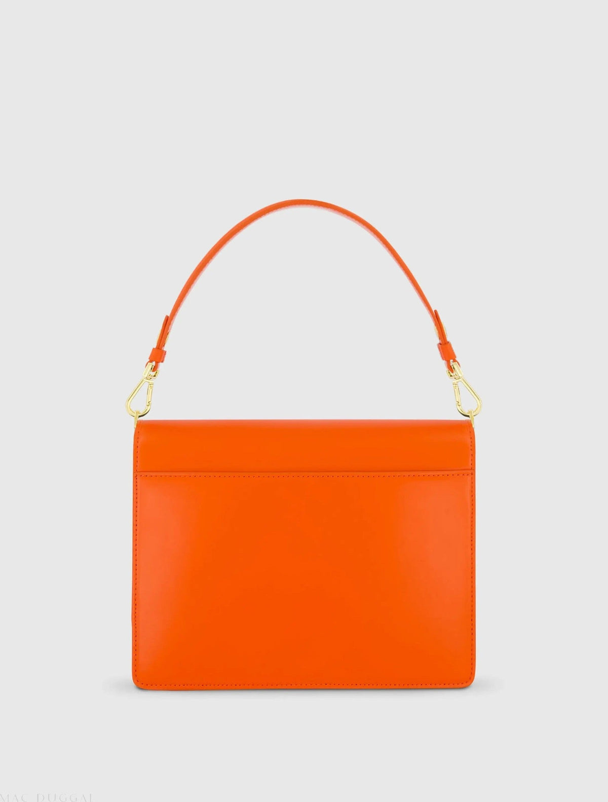 Orange Medium Classic Leather Shoulder Bag