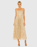Strapless Embellished A Line Dress