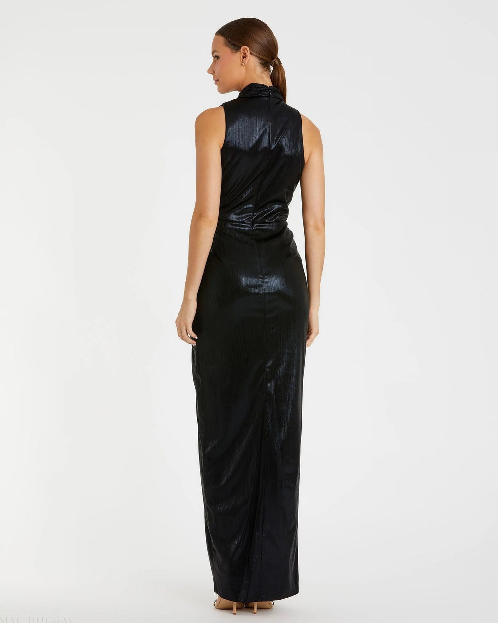 Black High Neck Sleeveless Gown