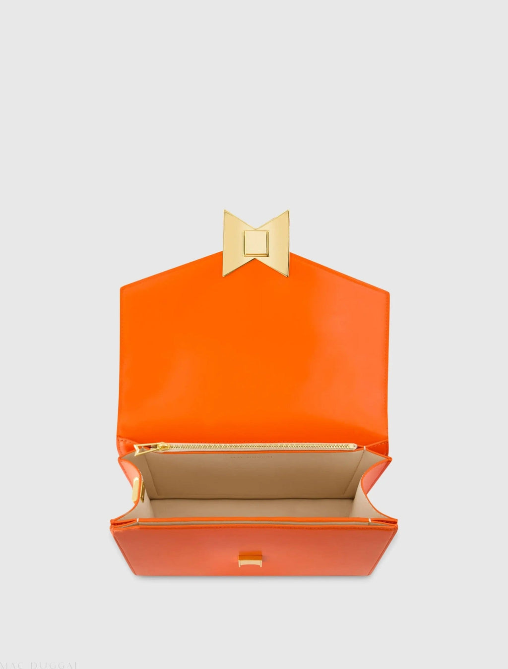 Orange Medium Classic Leather Shoulder Bag