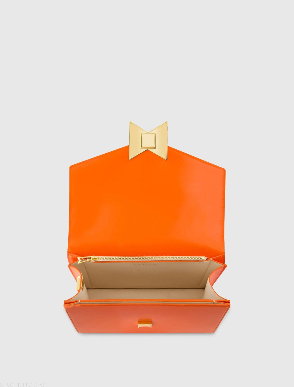 Orange Medium Classic Leather Shoulder Bag