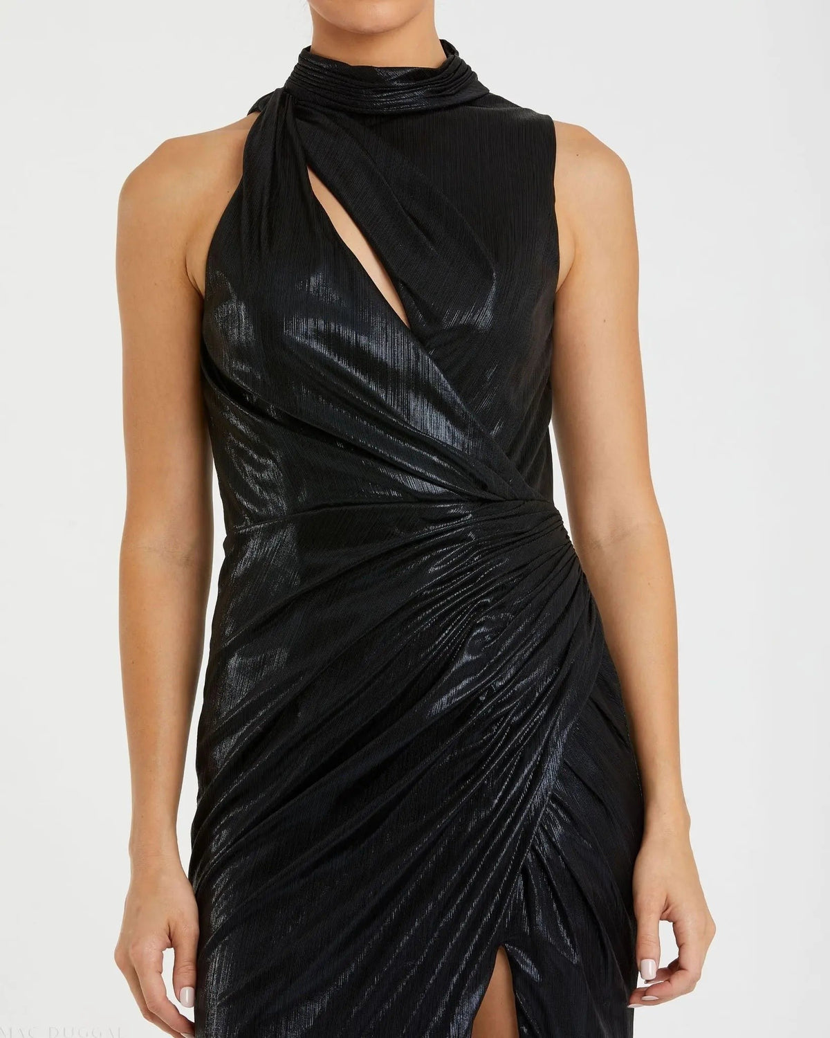 Black High Neck Sleeveless Gown